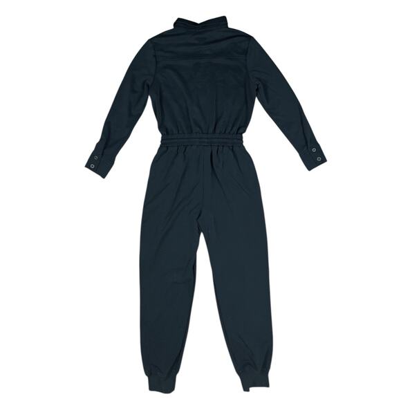 Evereve Myra Long Sleeve Black Jogger Jumpsuit Zip-Up Drawstring Size Small - Picture 7 of 9